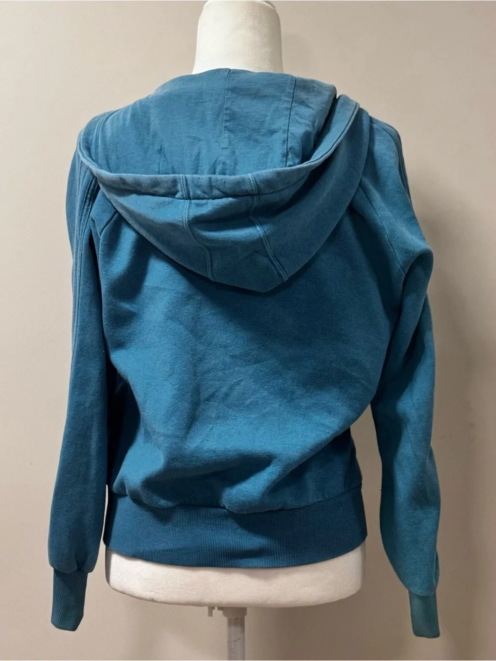 Adidas Originals Teal Blue Full Zip Hoodie Trefoil